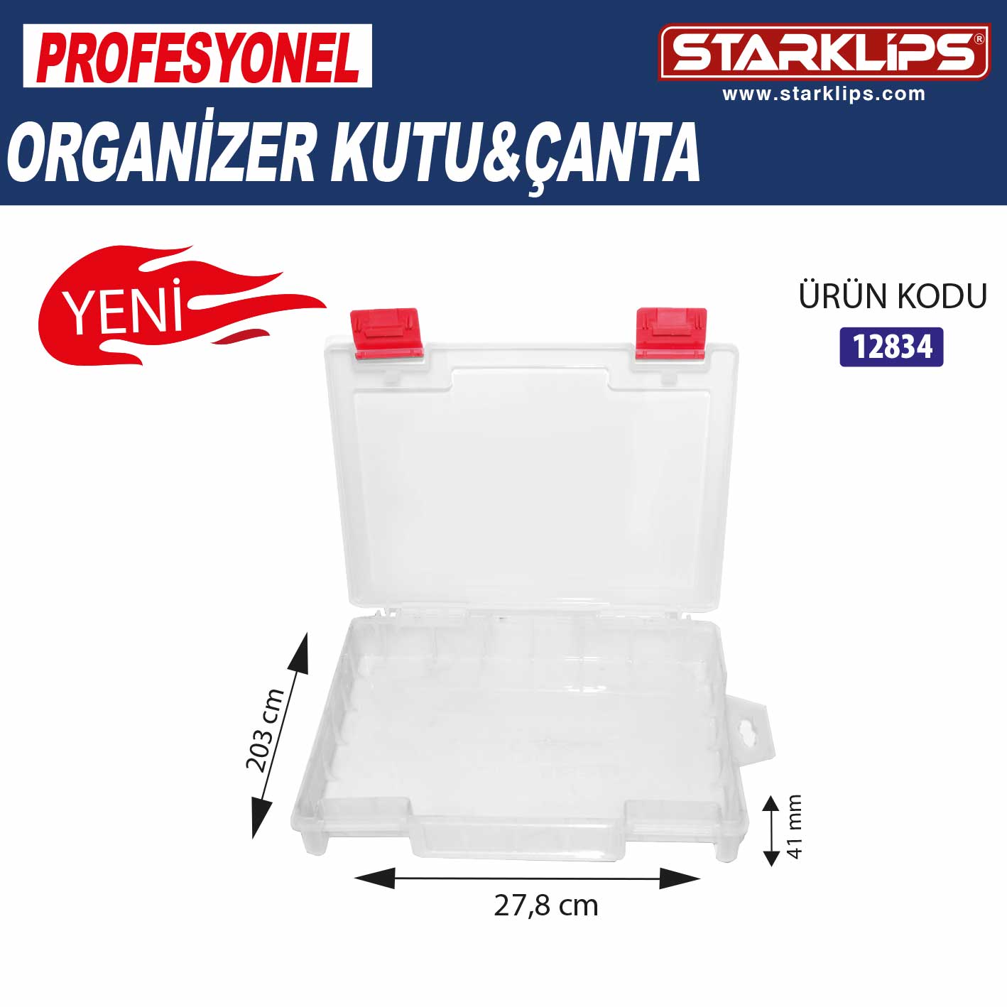 Çanta Plastik Organizer Tek
                                        Bölmeli